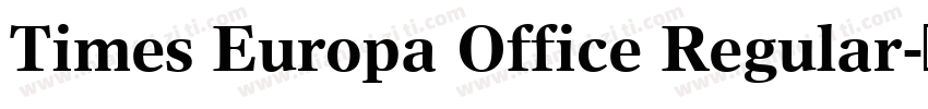 Times Europa Office Regular字体转换